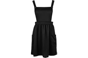 Be Jealous Women Cross Back Ladies Side Pocket Mini Skater Dress Playsuit Pinafore Dungaree 8-14