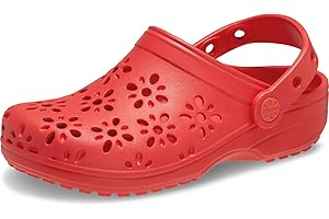 Crocs Unisex-Kinder-Clogs mit Blumenausschnitt