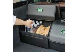 NIRBO Organizer per Bagagliaio, Copertura Pieghevole, per Land Rover Freelander L2 LF Range Rover Evoque 3 4 Discovery Velar, Borsa portaoggetti da Viaggio in Pelle per Viaggio in Campeggio
