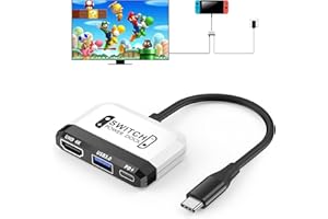 RREAKA Switch Dock for Nintendo Switch OLED, 3 in 1 Switch TV Adapter with 4K HDMI, USB 3.0 Port, Type C 100W Charging, Portable Switch Docking Station Travel, for Samsung Dex S24, MacBook