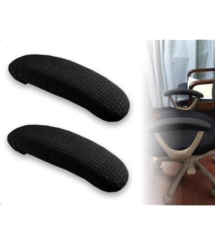 4x Armlehnen Bezüge Schwarz - Schutz Für Bürostühle & Sessel