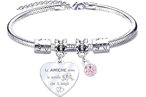 QTQTLP Regalo Amicizia Bracciale,Donna Bracciale Ispiratore Donna Ragazza per La Migliore Amica Regalo di Laurea, Regalo di Compleanno,Regalo di Natale