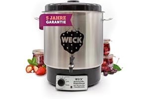 ‎WECK WECK Einkochautomat WAT24-A Edelstahl mit Präzisionsthermostat und Auslaufhahn– 30L Einkochtopf, Glühweinkocher, Dampfentsafter, Einweckautomat – Made in Germany, hochwertig & vielseitig