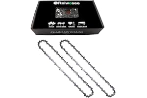 Reiwosee 2 cadenas para motosierra de 12 pulgadas, distancia entre cadenas de sierra de 3/8 pulgadas, grosor del piñón de 1,3 mm, 44 eslabones, Longitud de corte de la motosierra 30cm