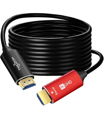 8K HDMI Opticafiber Cable 0.9m Active Optical AOC 2.1 48Gbps Ultra High Speed Cable 8K@60Hz4K@130Hz EARC HDR10 4:4:4| 21:9 HDCP 2.2/2.3 3D VRR Function For HDTV/Projec Tor Home TheatreTV Gaming Box