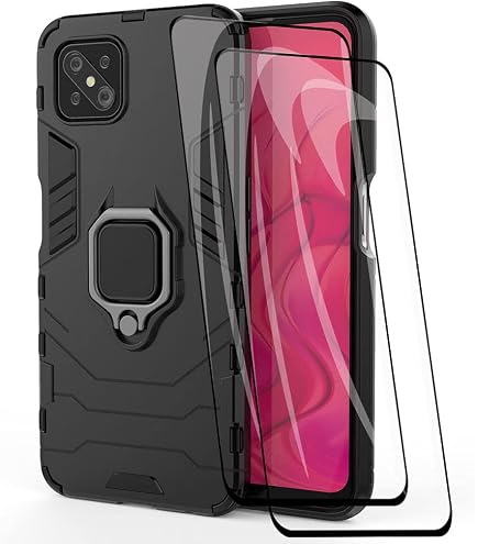 Robuste Handyhülle Mit Ring & Ständer Für Oppo Find X3 Lite – Stoßfest, Magnetisch, Schwarz