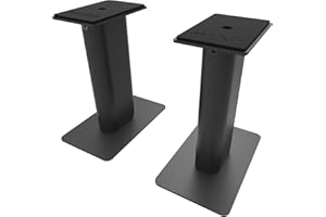 Kanto SP9 Universal Desktop Speaker Stands - 9 inch - 2 Pack - Steel (Black)
