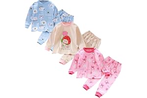 XM-Amigo Conjunto térmico de 3 Capas de Base para niños – Parte Superior e Inferior, Ropa Interior térmica para niñas/niñas, Ropa Interior Larga y Pantalones Largos, Pijamas térmicos Largos