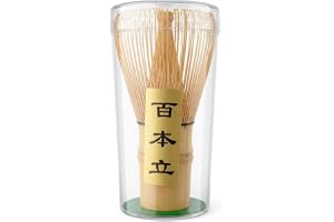 Bambu Matcha vispset (Chasen) – traditionell bambuvisp för Matcha teceremoni – handgjord 100 spetsar för smidigt, krämigt sku