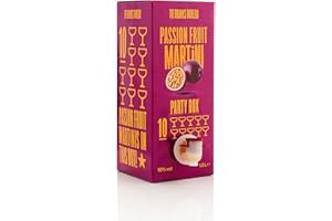 The Drinks Bureau Passion Fruit Martini Cocktails Ready to Drink Party Box, Made with Vodka, Passion Fruit, Vanilla & Lime, Pre-Mixed (ABV 10%), Vegan & Allergen Free, 1.5L - 10 Servings