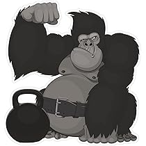 Gorilla In Motorcycle Helmet Sticker Decal - 4 Pack For Toolbox, Laptop, Car Bumper