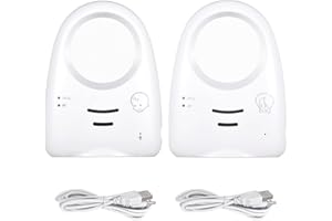 Irfora Baby Monitor, 2.4 GHz Wireless Digital Audio Baby Monitor, Portable, White, 8 Channels, UHF Tuner Technology, For Parents and Caregivers
