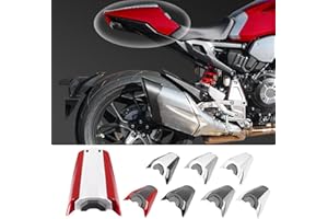 Lorababer Accesorios para Motocicleta, Asiento Trasero para Pasajero, Asiento Individual, Parte Trasera compatible con H-onda CB1000R CB 1000 R CB 1000R 2018-2023(Negro con plata)