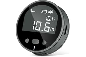 WOYADA Medición de cinta electrónica con pantalla LCD, herramienta de medición de longitud recargable de la regla digital tipo C con registros para superficie curva plana