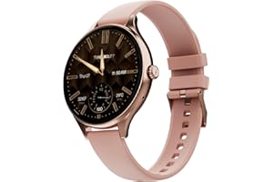 Fire-Boltt Phoenix Air Smart Watch 1.26” Round Display, Rotating Button, Wireless Charging, Ultra Lightweight Metal Body, Bluetooth Calling, Smartwatch with Silicone & Mesh Steel Straps Petal Pink