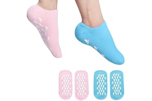Silicone Gel Moisturizing Ultra-Soft Spa Socks For Repair Dry ed Feet And Ankles, Skincare, Footful Beauty, Spa Moisturizing Gel Socks,Spa Socks for ed heels (Spa Gel Socks), Assorted Color