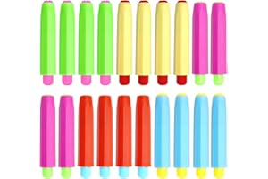 EHDWXVZM 20 Piezas Portatizas de Colores, Funda de Tiza Ajustable, Funda de Tiza de Plástico, Porta tiza sin Manos Sucias, Porta tiza de Fácil Agarre, Adecuado para la Escuela, Oficina