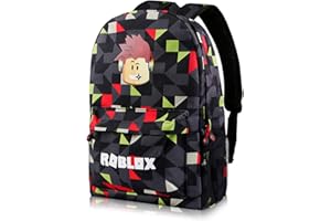 yumcute Ro-blx Kinder Rucksack, Druck rucksack Jugendlichen, Rucksack Jungen 10 Jahre, kinder Schulrucksack Jungen, Große Kapazität Reiserucksäcke, Cartoon Anime Schultaschen für Kinder