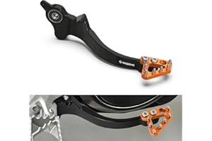 NICECNC Hinterradbremshebel mit verdicktem vergrößertem Anti-Rutsch Pedal Compatible with Husqvarna 701 Enduro 2016-2019, Compatible with 690 Enduro R 2011-2018, Aluminium,Siehe Passform,Orange