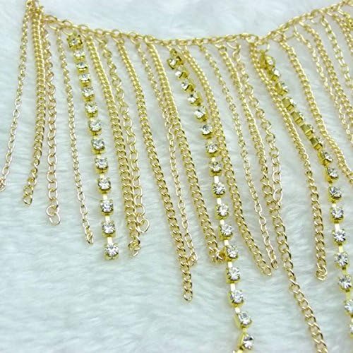 2PCS Alloy Tassels High Heels Women Beach Barefoot Sandal Foot Jewelry Anklet Chain,Gold-OneSize