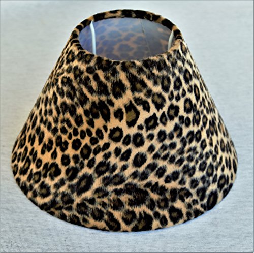 Lampenschirm "Leopard",syntheisches Fell uD=20/oD=9/schräge H=13cm, Befestigung unten E27 & E14 durch mitgelieferten Reduzierring