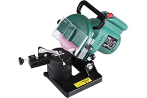POSENPRO 220W Corded Electric Chainsaw Sharpener Grinder Work with a Grind Angle of 35° Left to Right, 100MM Grinding Wheel Included