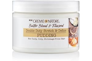 Creme of Nature, Butter Blend & Flaxseed, Krem do stylizacji, nadaje lokom elastyczność i definicję, nawilża, nie klei się, nie tłusta, kręcone i kręcone włosy, bez spłukiwania, 326ml