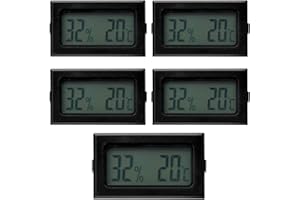 DAWRIS 5 Sztuk Mini Cyfrowy Termometr Higrometr LCD - Wewnętrzny Pomiar Temperatury i Wilgotności w Domu, Środowisko dla Szklarni