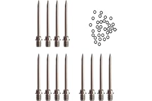 HERZWILD Punte per freccette, 12 pezzi, in gomma, punte in acciaio