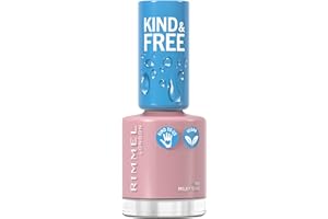 Rimmel London, Smalto KIND & FREE, Formula Delicata a Base Vegetale, Rinforzante, Cruelty-Free e Vegano, 154 Milky Bare
