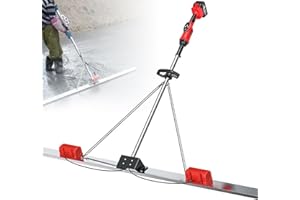 LSHFYV Concrete Screed Vibration Machine, Concrete Screed Vibration Kit Concrete Finishing Tool, Electric Cordless Screed Finishing Vibrating Machine, 9 Speed Setting,2M-2Battery