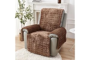 XRDSHY Sofa Armlehnenbezüge, Sesselschoner Sesselauflage, Fernsehsessel Schutzbezug Anti-Rutsch, Relaxsessel Bezüg Sesselüberzug für Zuhause mit Kindern und Haustieren Hund,Braun1-3 Sitz(167 * 190cm)