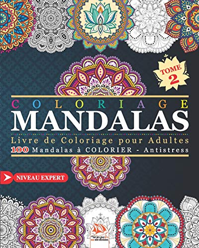 Télécharger Coloriage Mandalas: Livre de Coloriage pour Adultes - 100 Mandalas à COLORIER - Antistress - Niveau Livre PDF Gratuit