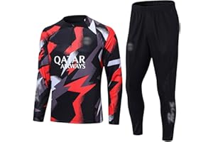 GENERIC 2024 Kit d'entraînement de football Paris PSG pour adultes,Jerseys Kits de football pour enfants,Kit d'entraînement de football Maillots et pantalons,Outdoor Survêtement de football pour garçon