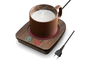 JICHENFANG Chauffe-café et Chauffe-Tasse avec 3 Réglages de Température, Mug 20 W pour Tasses électriques, Plaque Chauffante à Café avec Arrêt Automatique après 4 Heures (NO Cup)