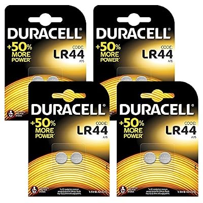 Duracell Specialty type LR44 Alcaline batterie de pièce de monnaie, Lot de 2 LR44 Lot de 8