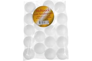 Glorex Styroporkugeln, weiß, Durchmesser ca. 5 cm, Großpackung mit 19 Kugeln, zum vielseitigen Basteln und Dekorieren