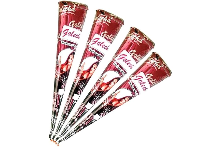 Golecha Henna-Kegel, rotbraun, 4er-Pack