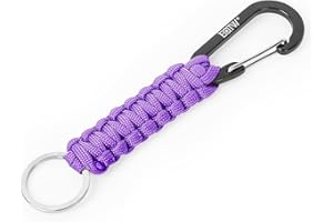 EOTW Portachiavi Paracord Con Moschettone, Robusto Portachiavi in Paracord di Sopravvivenza Militare per Uomini e Donne in Campeggio (Viola)