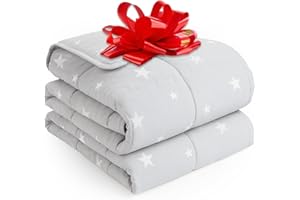 Dreamscene Star Teddy Fleece Weighted Blanket, Soft Fluffy Quilted Throw, Silver Grey, 100 x 150cm - 3kg (Disclaimer:Only suitable for age 3+years)