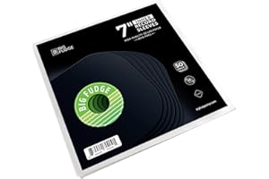 Big Fudge Edizione speciale nera | Buste interne per dischi in vinile 50x | Realizzato in carta pesante e priva di acidi | Copertine per album con angoli arrotondati| Giacche Slim Record | 7"