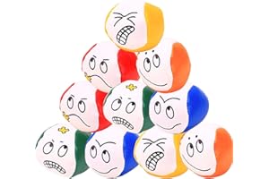 liuer Palle da Giocoleria, 12PCS Regalo di Natale,Beginners Palle di Juggle Facili e morbide Principianti Set per Studenti e Adulti(Modello Emoji-Expression)