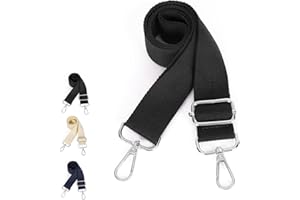 WIAINTY Black Tracolla per Borsa, Universale per Borsa Tracolla Nero, Tracolla per Borse Regolabile, 3.8cm Larga Ricambio Cinghia Donna, Ampia Tracolla per Borsa per Bagagli, Borse, Computer