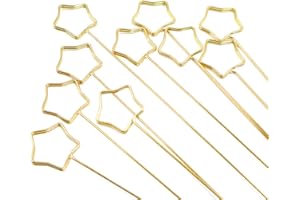 CHIHUTOWN 30 Pieces Metal Wire Star Place Card Holder, Memo Star Pick Clip, DIY Craft Wire Clip Table Card Holders, Star Shape Picks Clip for Party Decoration (Star)