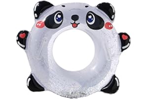 BSTCAR Panda koło do pływania dla dzieci w wieku 3-6 lat, świecąca panda nadmuchiwane koło do pływania z uchwytami, zabawka do pływania dla dzieci