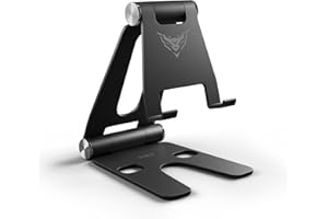 Diablo Aluminiowy Stojak na Telefon lub Tablet na Biurko do 8'' - X-Dock | Regulowana Podstawka na Biurko | Składana i Stabilna Podstawa do Wygodnego Grania lub Streamowania