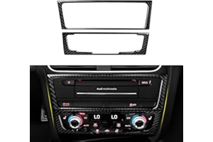 OYDDL Auto CD Panel Aufkleber Klimaanlage Volume Panel Control Frame Trim Kompatibel mit Audi A4 B8 A5 S4 S5 Q5 RS4 RS5 Interieur Zubehör (A)