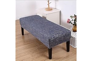MOTT 50 Stretch Bench Cover Rectangle,Extra Long Shoe Bench Stool Cover,Ottomans Chair Stool Slipcover,Dustproof Footstool Protector