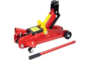 HYCHIKA BETTER TOOLS FOR BETTER LIFE HYCHIKA Cric da corsa in acciaio, con pompa di sollevamento rapido a pistone idraulico, capacità di 1.5 tonnellate