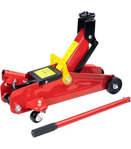 Cric A Pantografo 2 Tonnellate Con Asta Girevole - Compatibile BMW X5, Base In Acciaio, Maniglia, Altezza Min 105mm, Max 380mm - 3